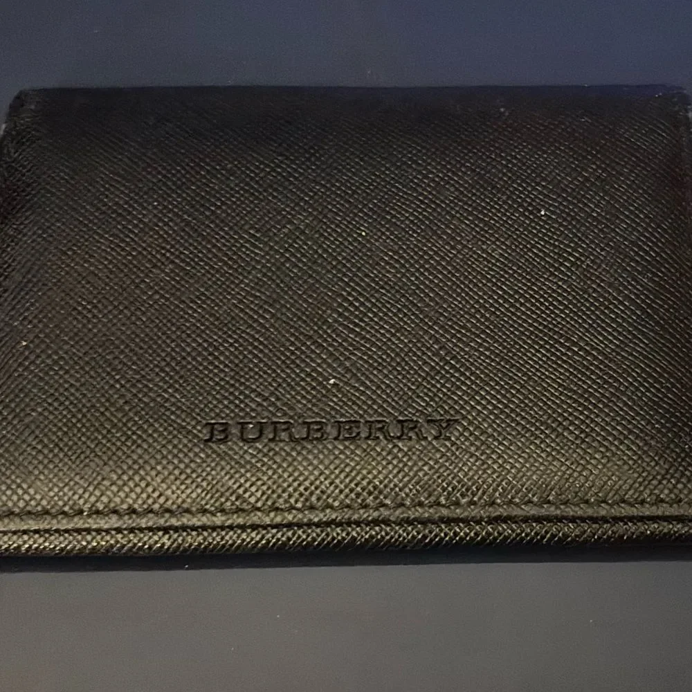 Burberry Textured Black Leather Wallet